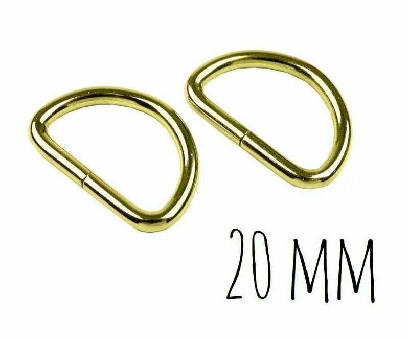 Boucles 20 mm - dorées  (2 pièces)
