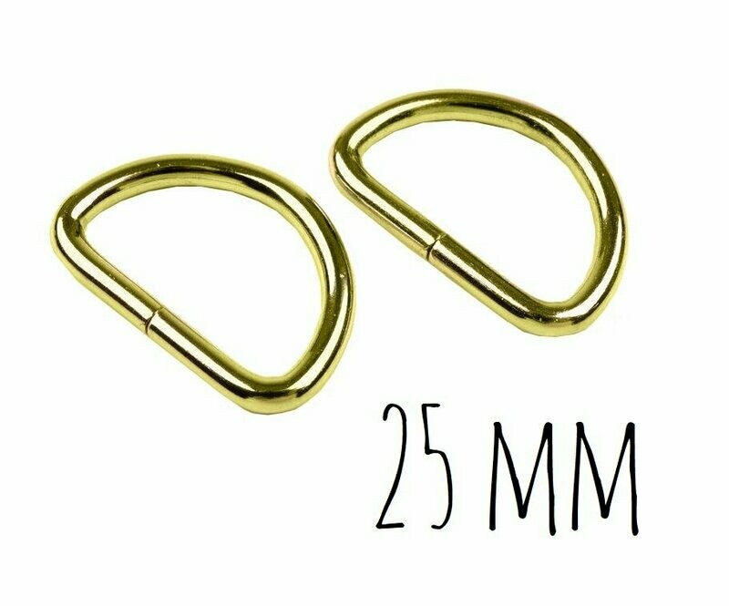 Boucles 25 mm - dorées  (2 pièces)