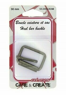 Boucle ceinture noire (30 mm)