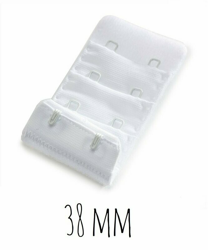 Rallonge de soutien-gorge 2 crochets blanc (38 mm)