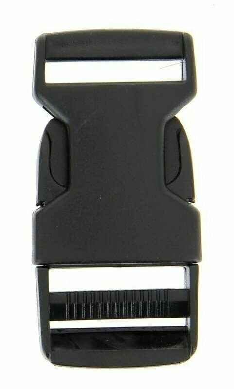Boucle plastique pour sangle noire (25 mm)