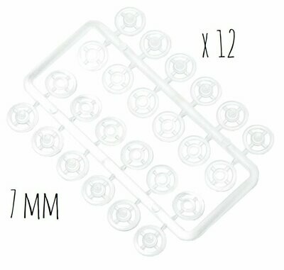 Boutons pression transparents  7 mm (12 pièces)
