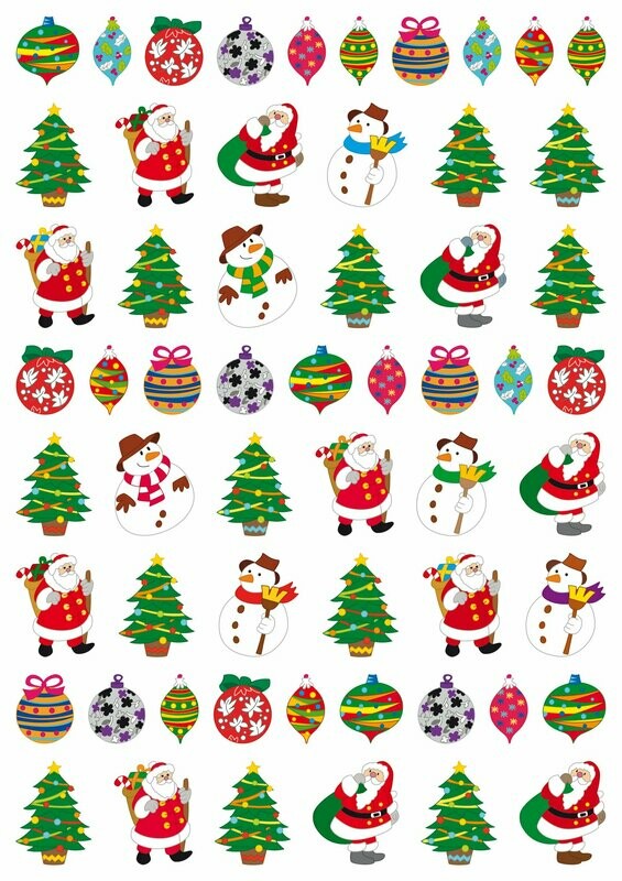Gommettes Père Noël  - 116 pièces - de 2 à 3 cm