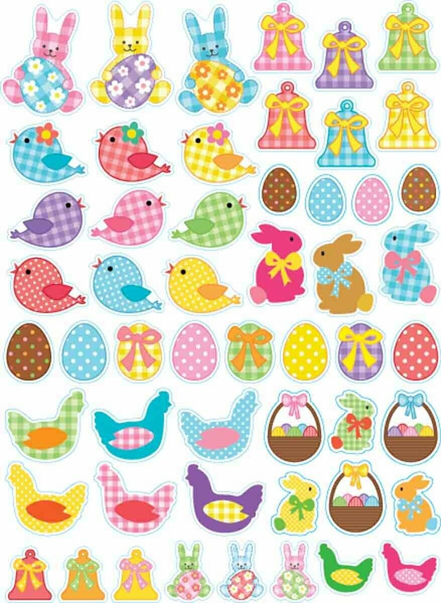 Gommettes pâques - 106 pièces - de 1 à 3,5 cm