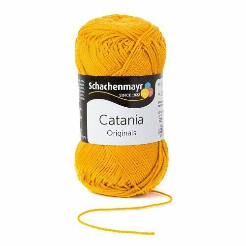 Fil à tricoter Catania jaune moutarde 00249 (100% coton) amigurimi