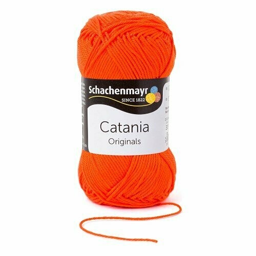 Fil à tricoter Catania orange 00189 (100% coton) amigurimi