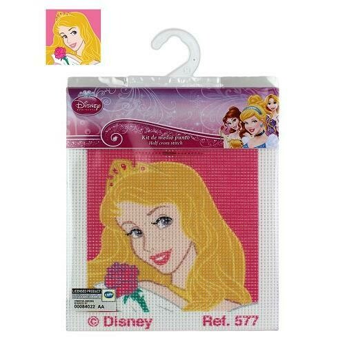 Kit complet canevas La belle au bois dormant  - 100% coton - 12 x 12 cm Marque Walt Disney