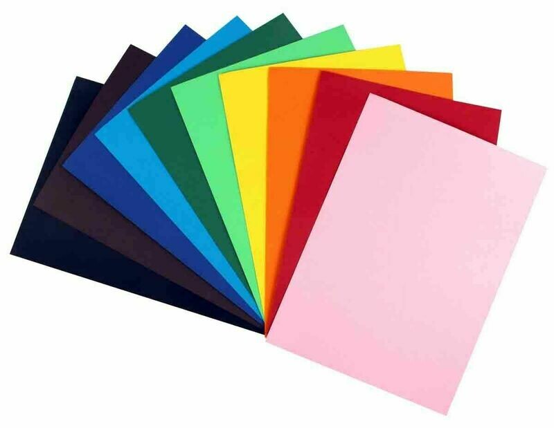 Papier de couleur épais format A5 (220g)
