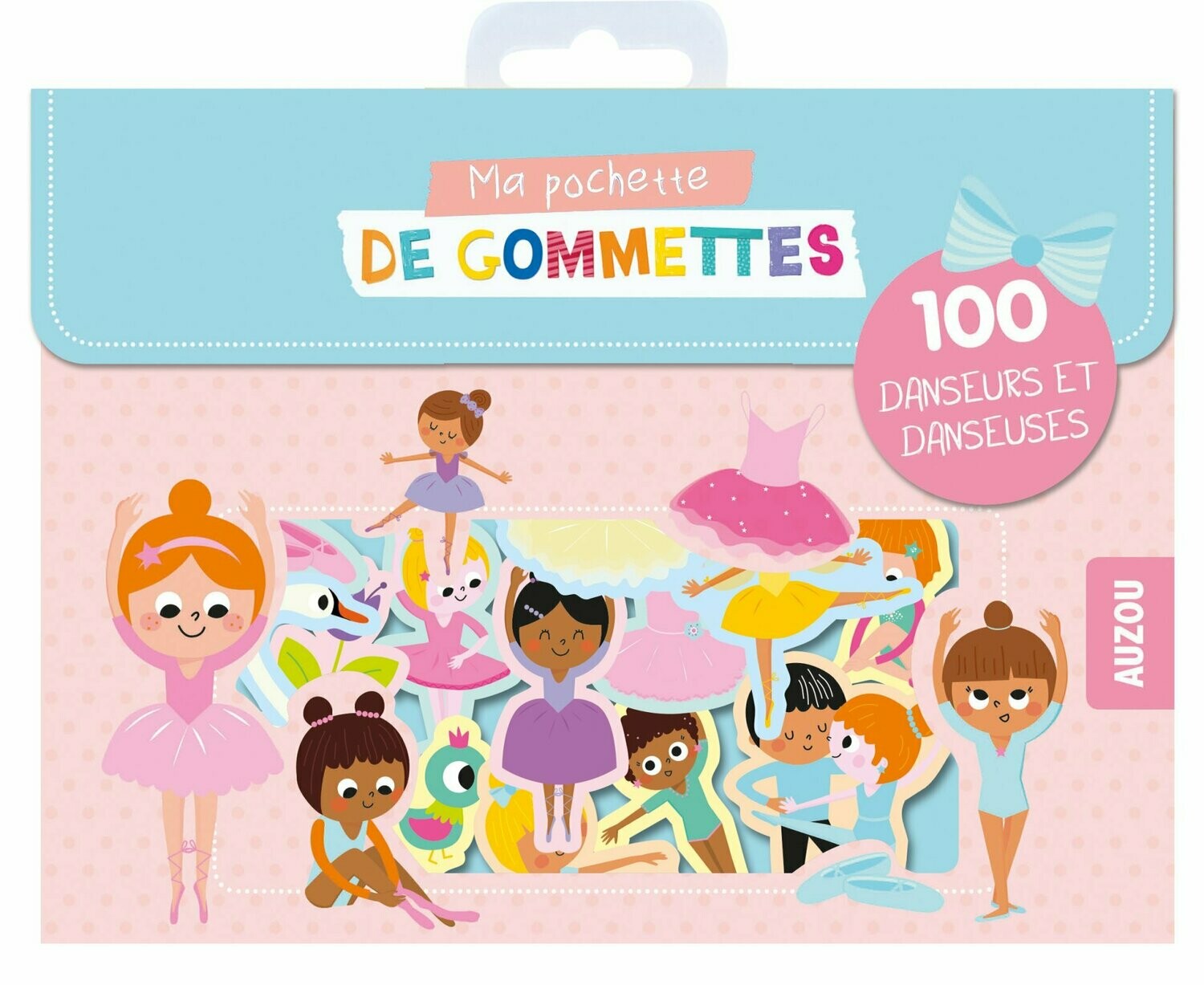 Ma pochette de gommettes repositionnables danseurs et danseuses - 100 pièces - de 4 cm