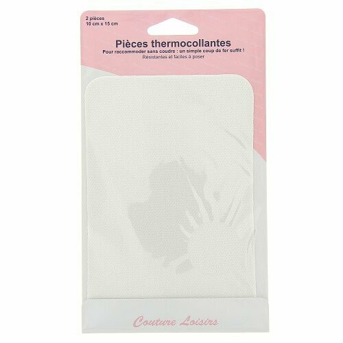 Pièces thermocollantes blanches (2 pièces)