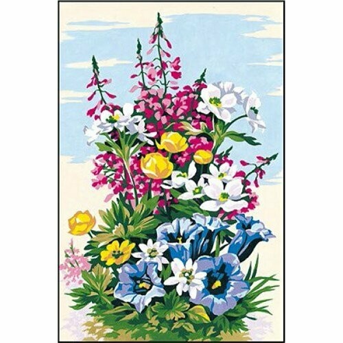 Kit complet canevas bouquet champêtre de la marque SEG