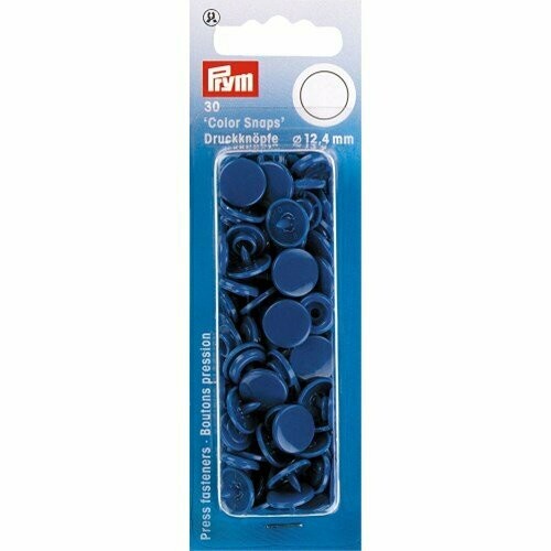 Boutons pression Color snaps ronds bleu 393158 (12,4 mm - 30 pièces)