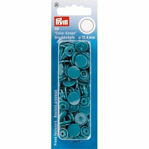 Boutons pression Color snaps ronds bleu turquoise foncé 393127 (12,4 mm - 30 pièces)