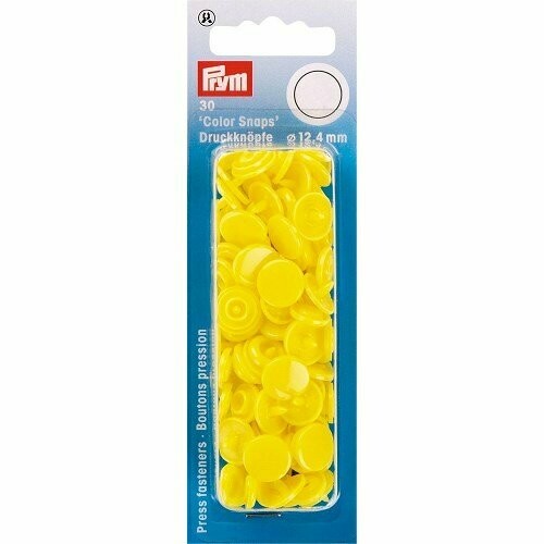 Boutons pression Color snaps ronds jaune clair 393107 (12,4 mm - 30 pièces)