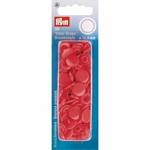 Boutons pression Color snaps ronds rouge 393138 (12,4 mm - 30 pièces)