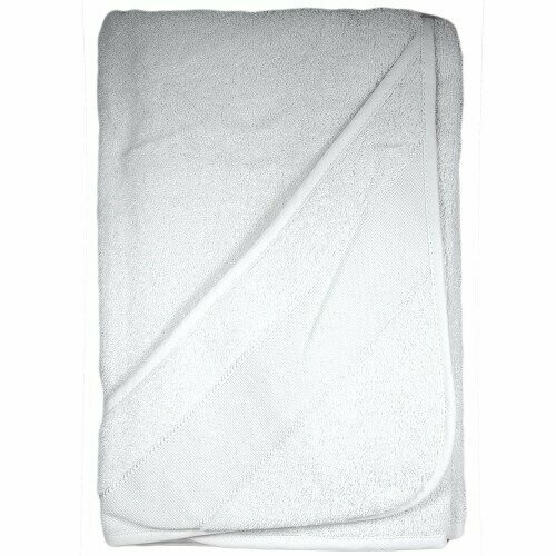 Serviette bébé épaisse à broder avec capuche (blanc)