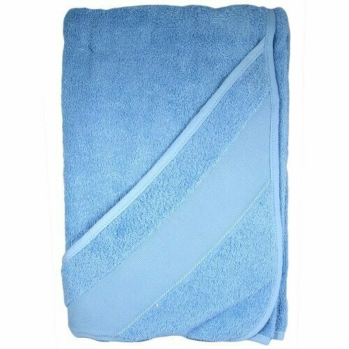 Serviette épaisse à broder avec capuche (bleu)