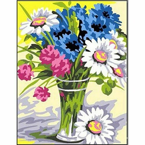 Kit complet canevas bouquet champêtre de la marque Margot