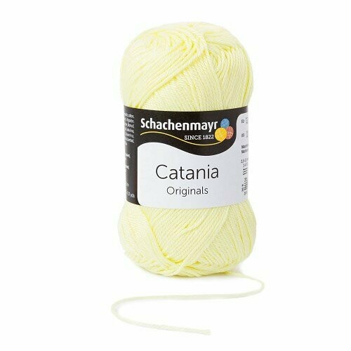 Fil à tricoter Catania jaune pastel 00100 (100% coton) amigurimi