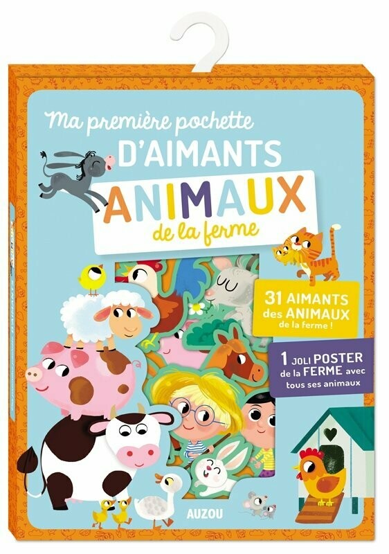 Ma toute première pochette d'aimants animaux de la ferme  (31 pièces) marque AUZOU