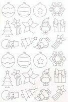 Gommettes de noël à colorier - 52 pièces - de 4 à 5 cm