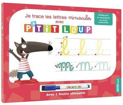 Mon livre ardoise d'écriture spécial lettres minuscules + un feutre effaçable  marque AUZOU