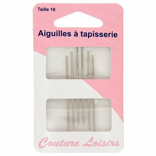 Aiguilles à tapisserie - taille 18 (6 pièces)