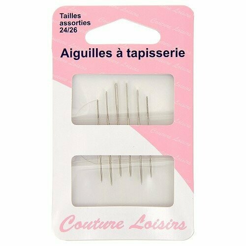 Aiguilles à tapisserie - taille 24/26 (6 pièces)
