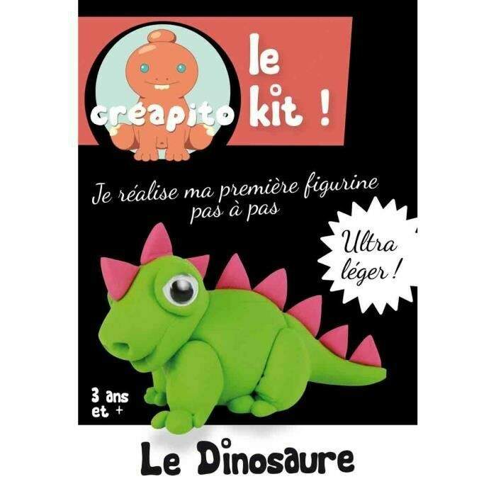 Kit de pâte à modeler Créapito le dinosaure (ultra légère)