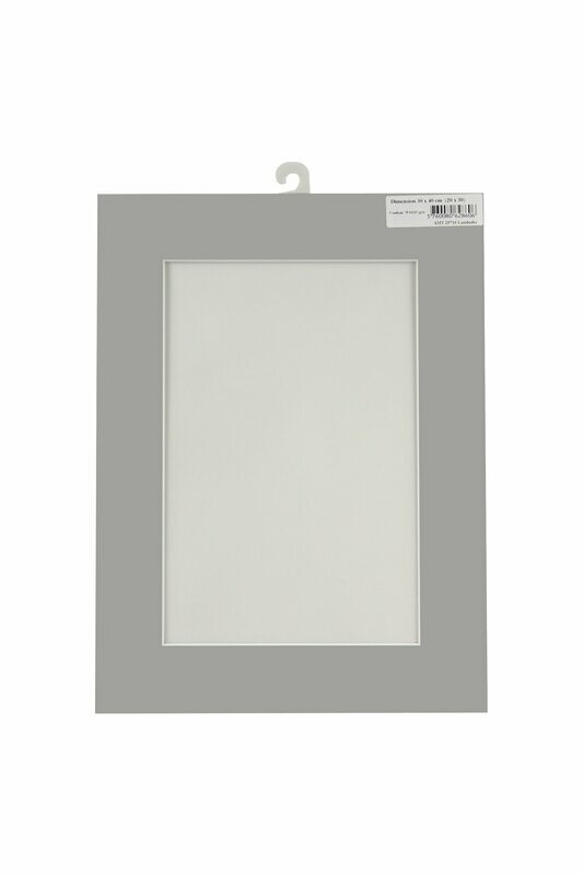 Passe partout 30x40 cm Gris extérieur, 20x30 intérieur (4 pièces)