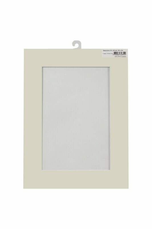 Passe partout 30x40cm Ivoire extérieur, 20x30 intérieur (4 pièces)