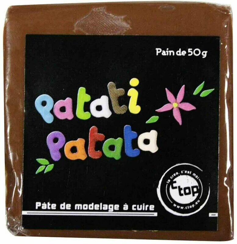 Pâte à modeler à cuire marron Patati Patata