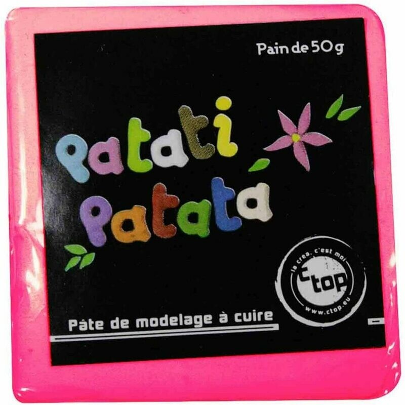 Pâte à modeler à cuire rose fluo Patati Patata