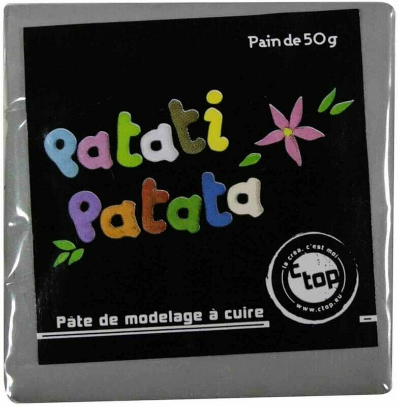 Pâte à modeler à cuire gris Patati Patata