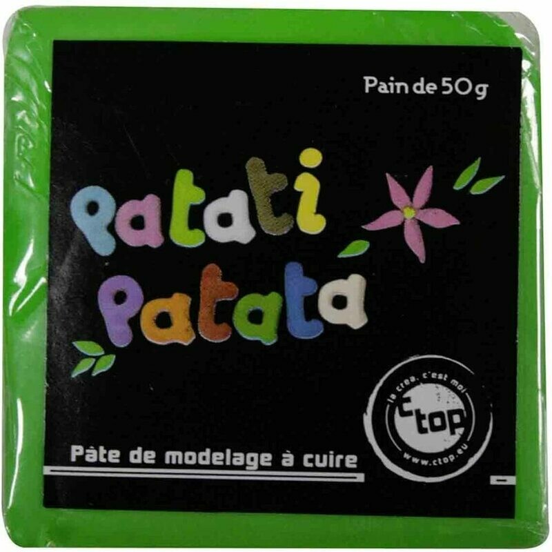 Pâte à modeler à cuire vert Patati Patata