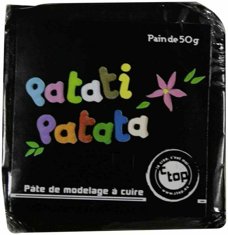 Pâte à modeler à cuire noir Patati Patata