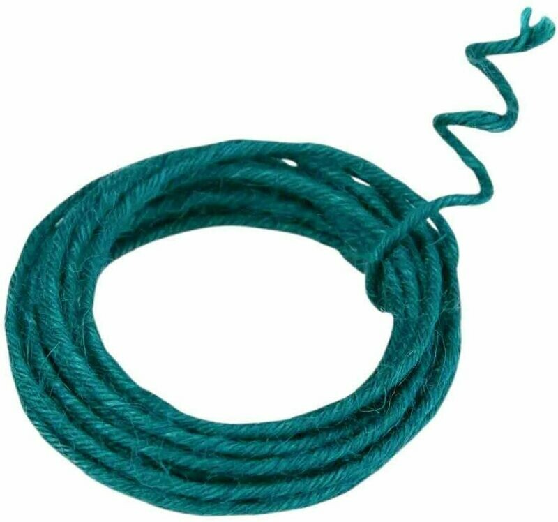 Corde de jute armée bleu canard (3 mètres)