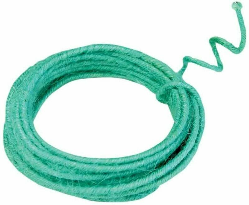 Corde de jute armée vert d'eau (3 mètres)