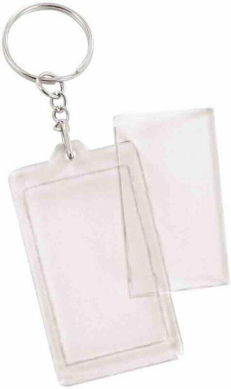 Porte clefs personnalisable forme rectangle (2 pièces)