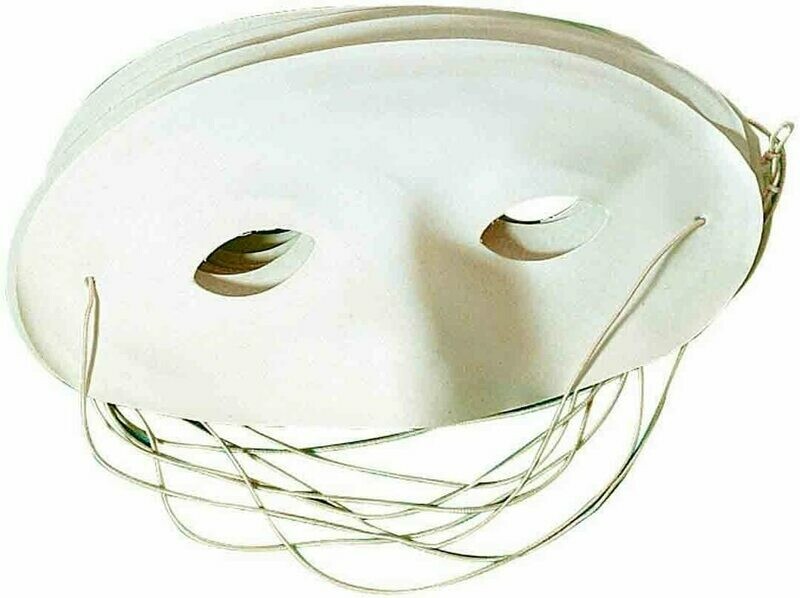 Loups plastique blanc (5 pièces)