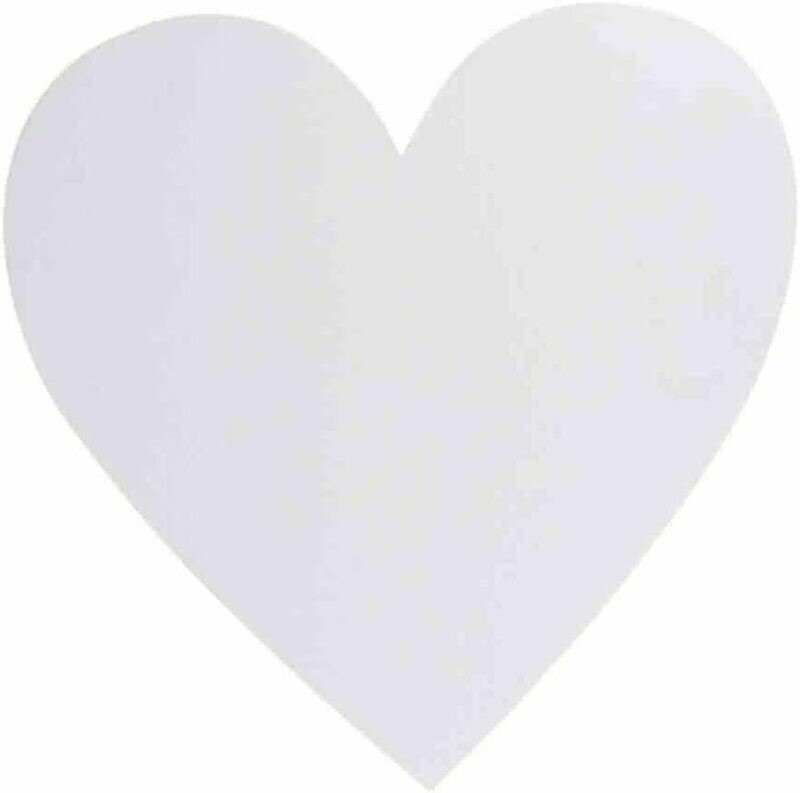 Carton entoilé cœur (Diamètre 20 cm)