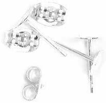 Attaches boucles d'oreille argenté (6 pièces)