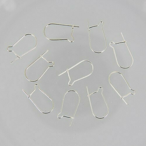Crochets boucles d'oreille argenté (10 pièces)