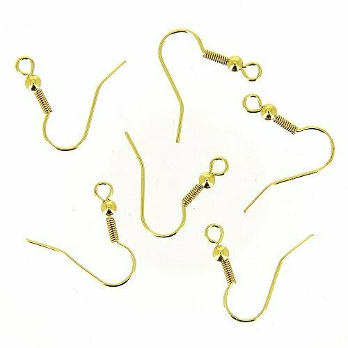 Crochets boucles d'oreille américaines doré (6 pièces)