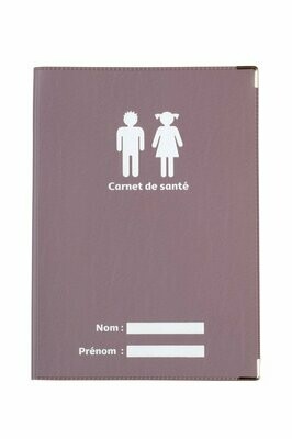 Protège carnet de santé mauve fabrication Française