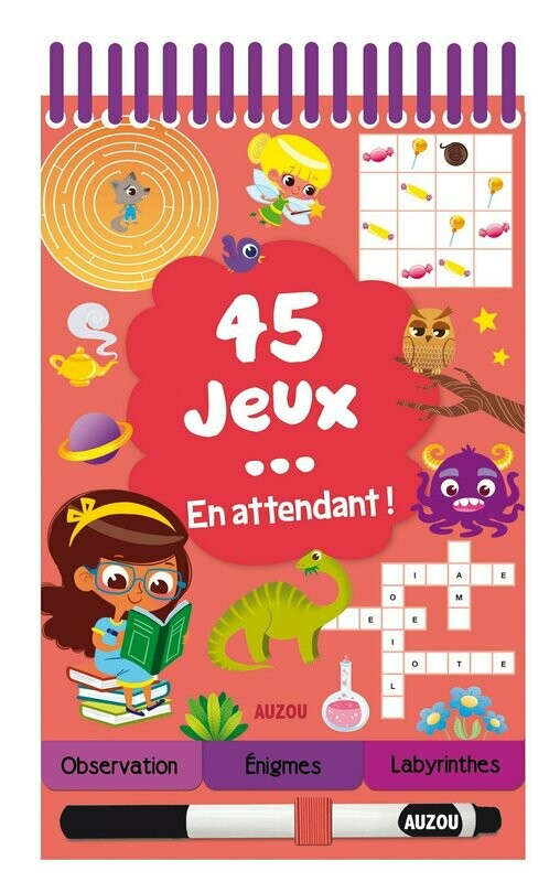 Carnet de 45 jeux effaçable En attendant