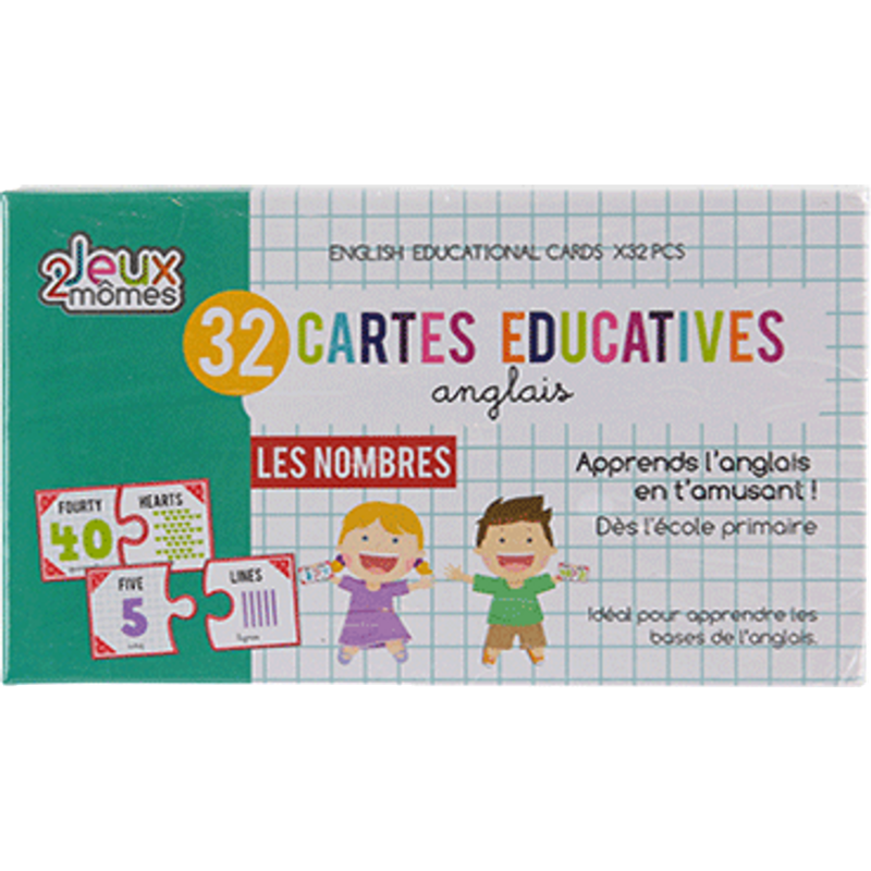 Cartes éducatives apprentissage anglais les couleurs  (32 pièces)