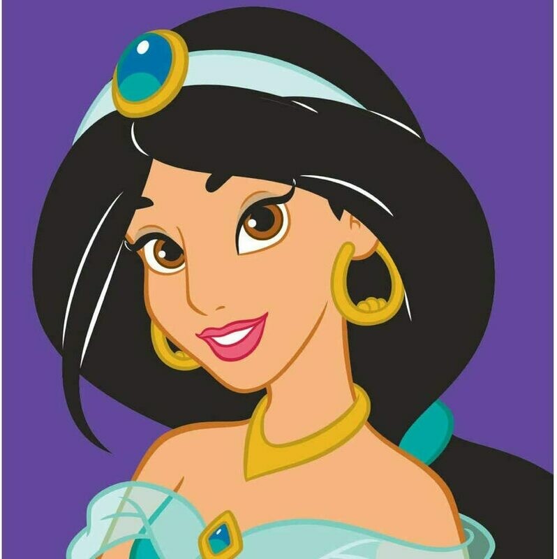Kit complet canevas Jasmine - 100% coton - 12 x 12 cm - Marque Walt Disney (576)