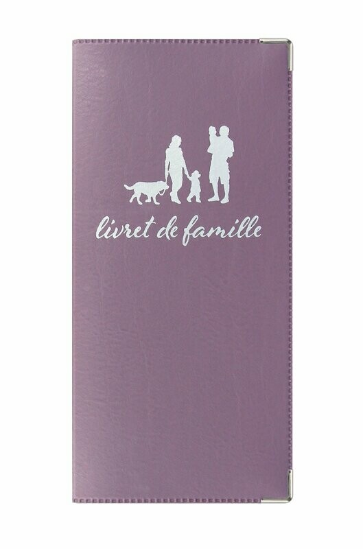 Etui livret de famille Mauve fabrication Française