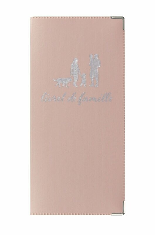 Etui livret de famille Rose Beige fabrication Française